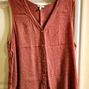 Ladies button up sleeveless shirt XXL